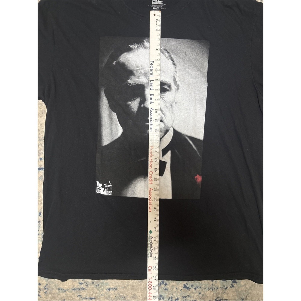 The Godfather Marlon Brando T-Shirt Men's 2XL Black 100% Cotton Paramount EUC - Picture 5 of 6